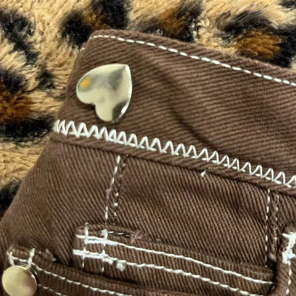 90’s Denim Brown Skirt - Picture 3 of 4